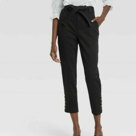 Who What Wear Pants - Who What Wear Women's Button Hem Ankle
Length Pants Black, Size 2, NWT